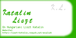 katalin liszt business card